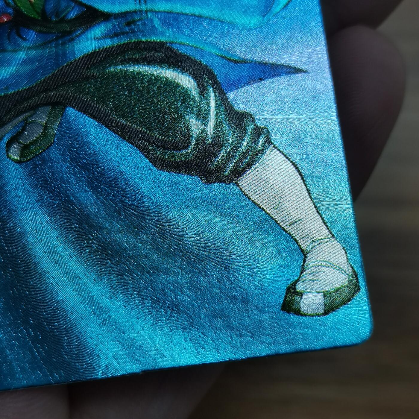 小浣熊水浒卡硬面闪卡武松 绿裤子色差卡