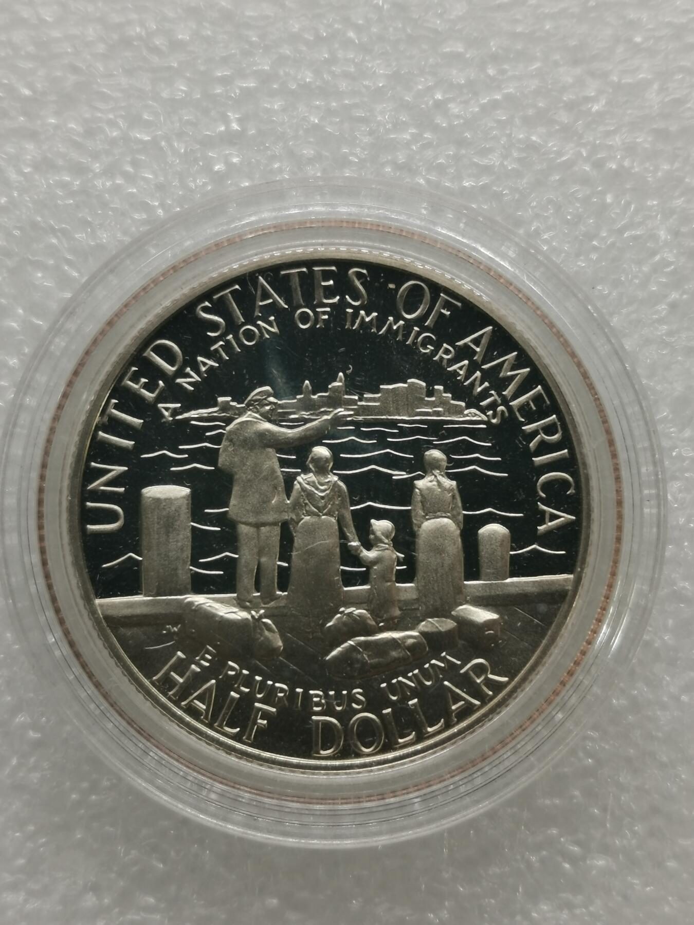 四叶草钱币 首拍 散币小银币 美国1986年自由女神50分铜镍纪念币