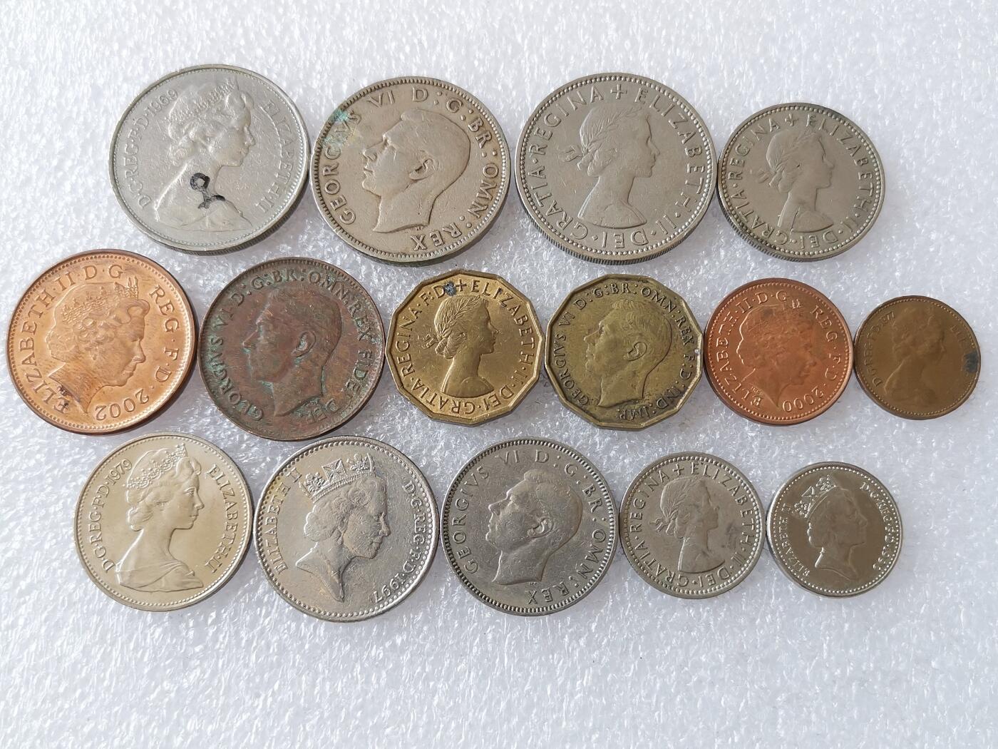 第一海外回流一元起拍收藏 散币专场 第106期 英国硬币 15枚 无重复