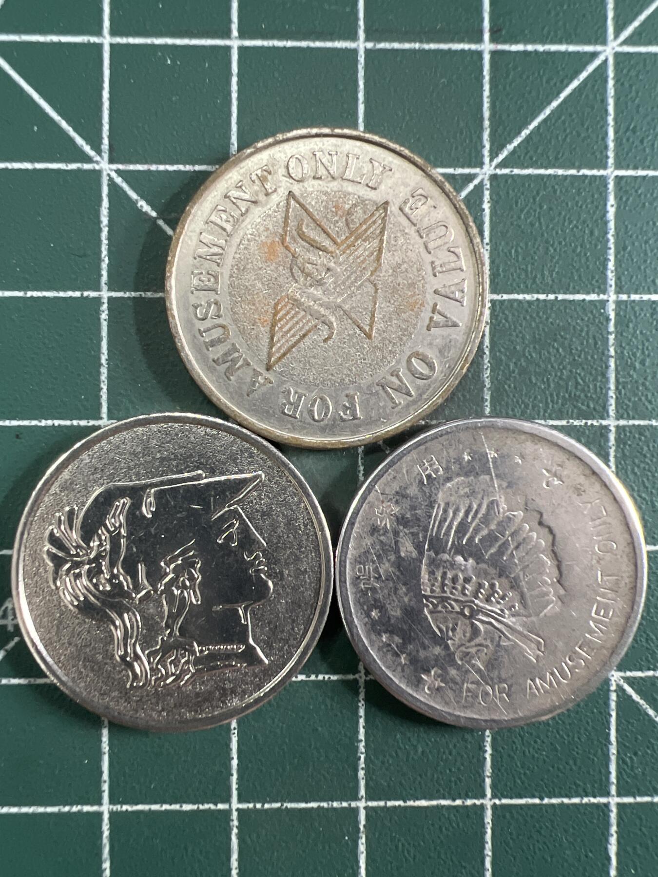 第673期 硬币专场 （无押金，捡漏，全场50包邮，偏远地区除外，接收代拍业务，本店十天发一次货） 代用币 3枚