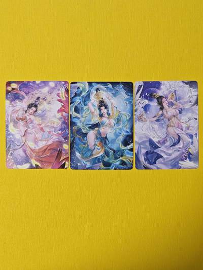 ♥国庆欢乐场：玩卡战线超级大甩拍第11期（好物、稀缺、镇册之宝） 燎原-玲姐三霄冷烫勾边普卡3张