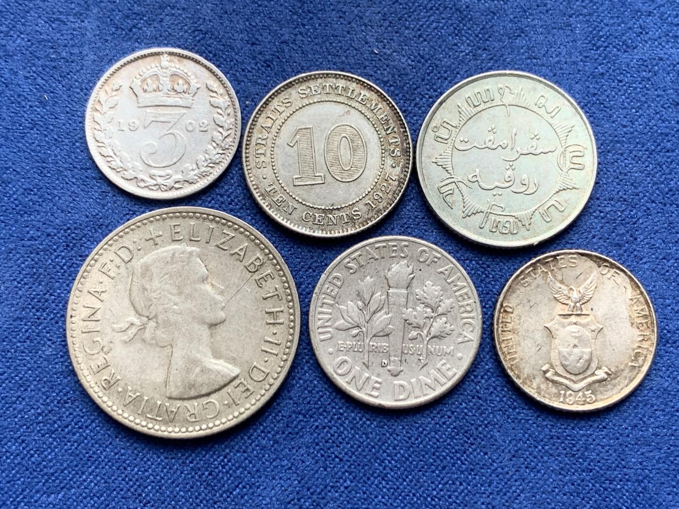 《竞宝斋》第294场- 周日，周一  2场连拍 （全场包邮） 6枚一组 流通品小银币 品相种类见图