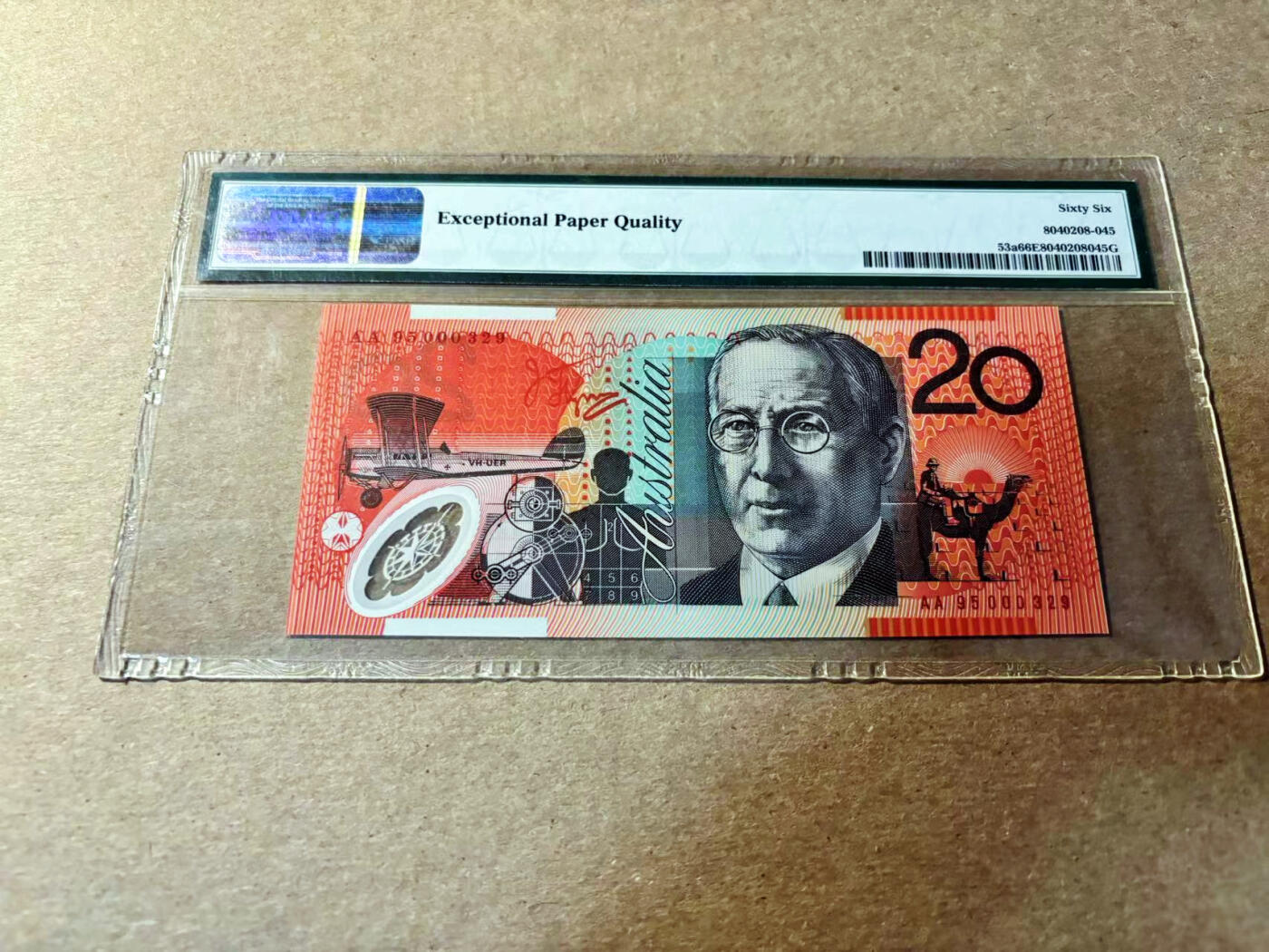 【Blue Auction】✨世界纸币精拍第520期【精】 【AA冠无47】澳大利亚 1994-96年20元 PMG66EPQ  