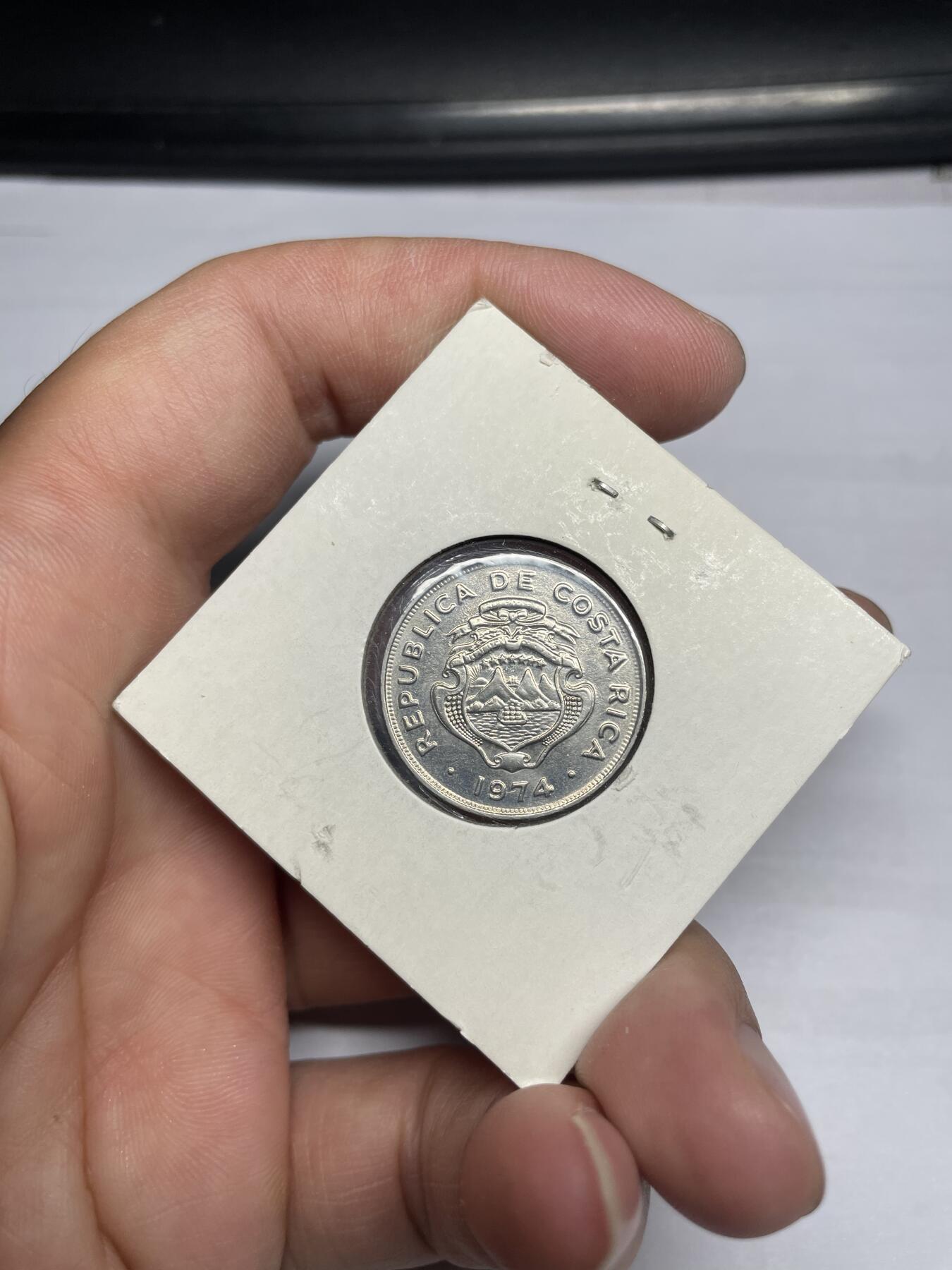 每日一拍，2024年集古藏今外币拍卖第十二期-第4场—（总第114拍），新一期拍卖开始了 1974年哥斯达黎加25分