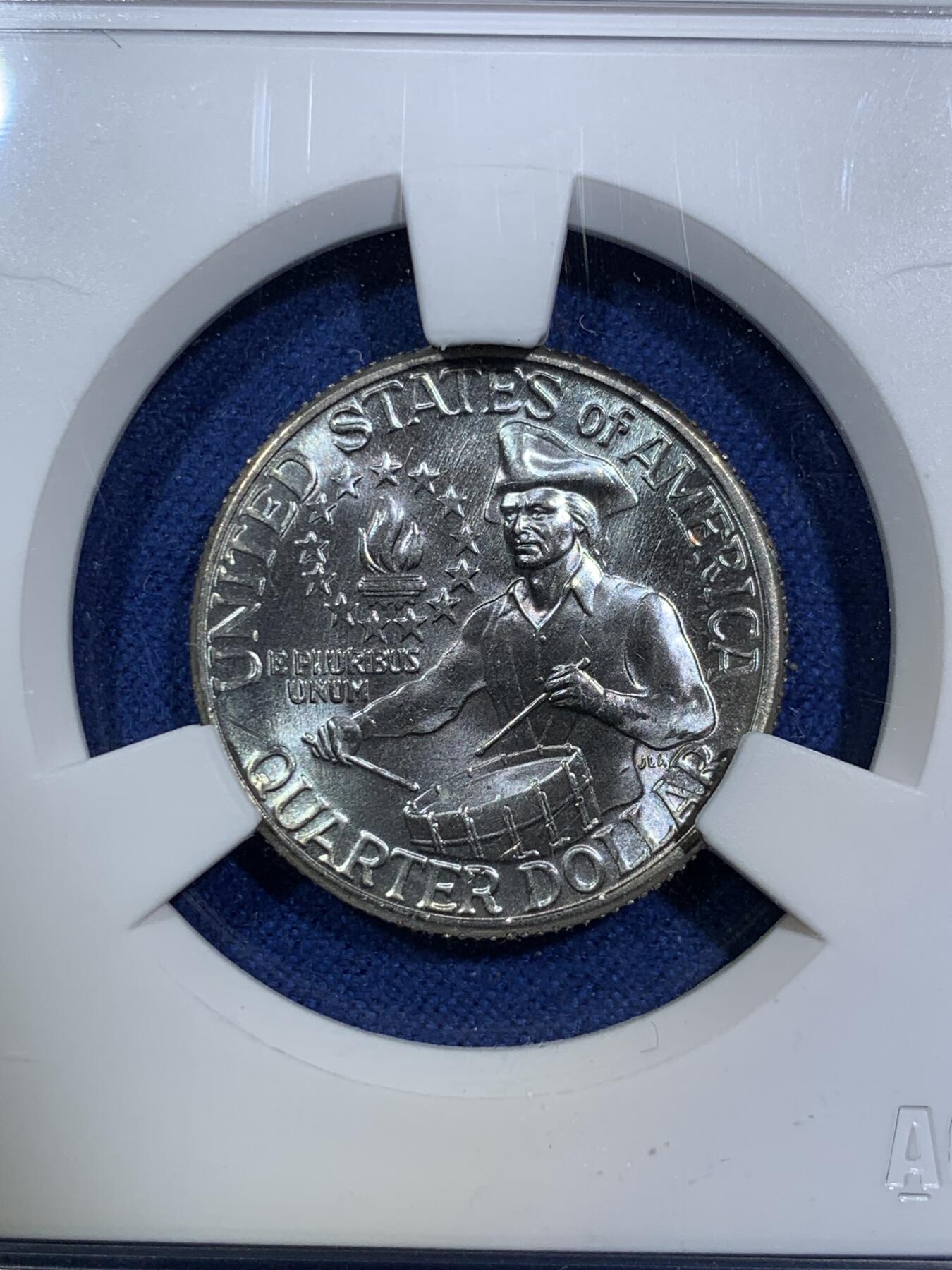 《竞宝斋》第294场- 周日，周一  2场连拍 （全场包邮） 两枚一组 ACG MS65/67 1976年美国独立200周年纪念镍币/银币 华盛顿头像及庆祝鼓点舞