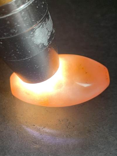 精美冰粉紫罗兰黄金气泡纹战国红玛瑙大勒子一颗！ 精美冰粉紫罗兰黄金气泡纹战国红玛瑙大勒子一颗！