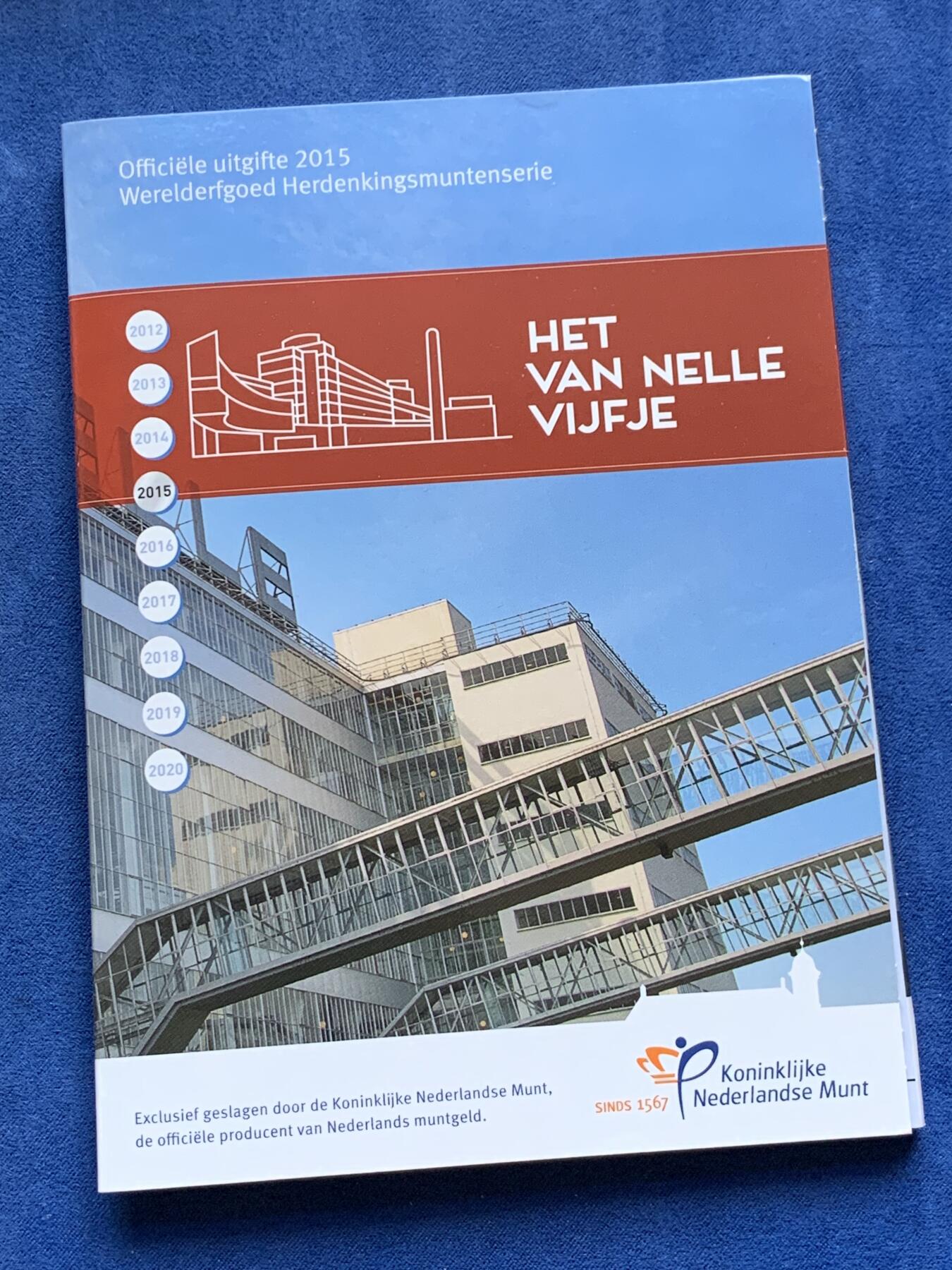 《竞宝斋》第294场- 周日，周一  2场连拍 （全场包邮） 2015年 荷兰 5欧元 Van Nelle 发行数量：12500 银0.925 15.5克 大版