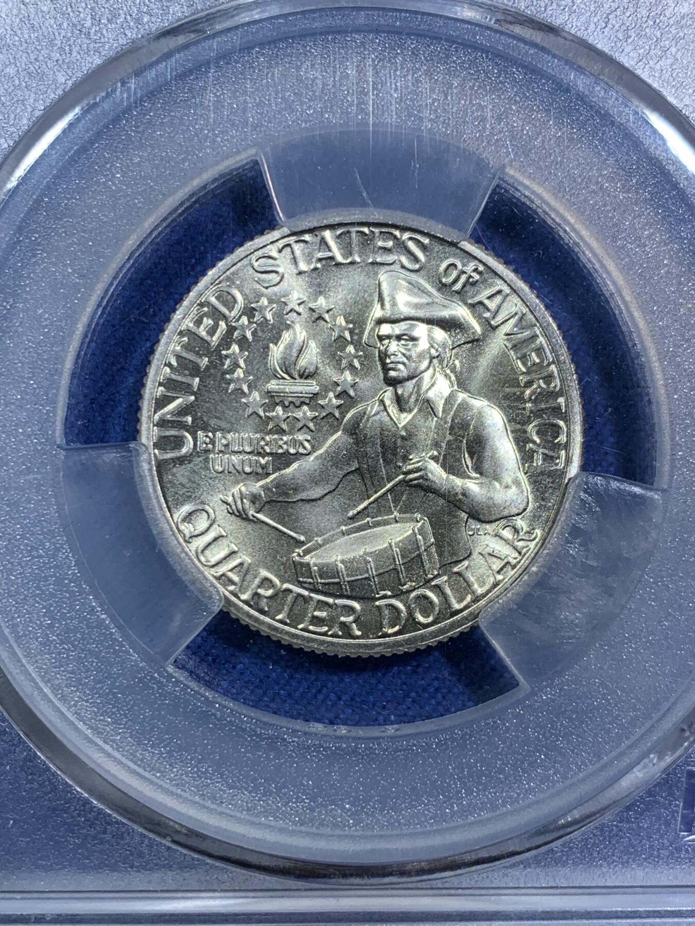 《竞宝斋》第294场- 周日，周一  2场连拍 （全场包邮） 两枚一组 ACG MS65/67 1976年美国独立200周年纪念镍币/银币 华盛顿头像及庆祝鼓点舞