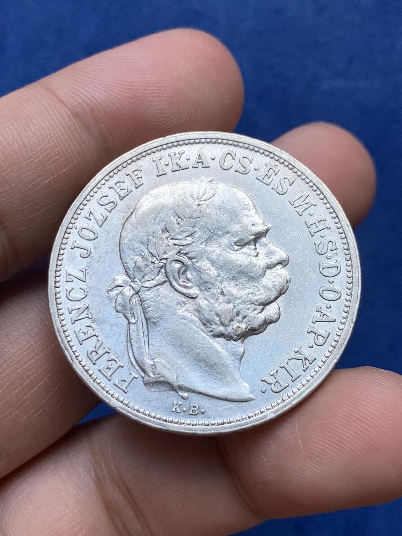 《竞宝斋》第294场- 周日，周一  2场连拍 （全场包邮） 奥地利1909大头版5克朗银币