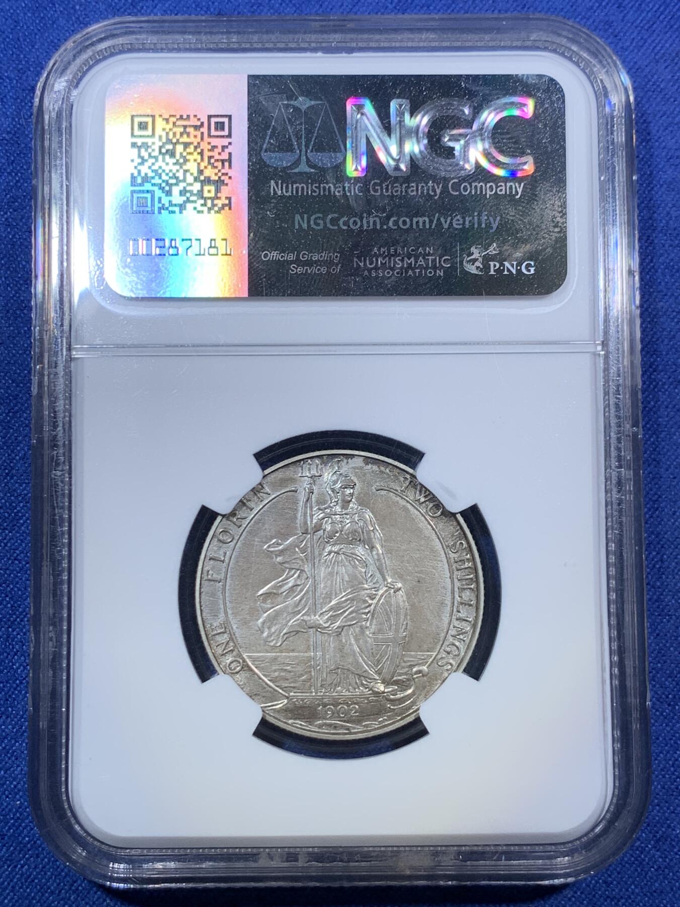 《竞宝斋》第294场- 周日，周一  2场连拍 （全场包邮） NGC PF64MATTE 英国 1902年 爱七 海神弗洛林