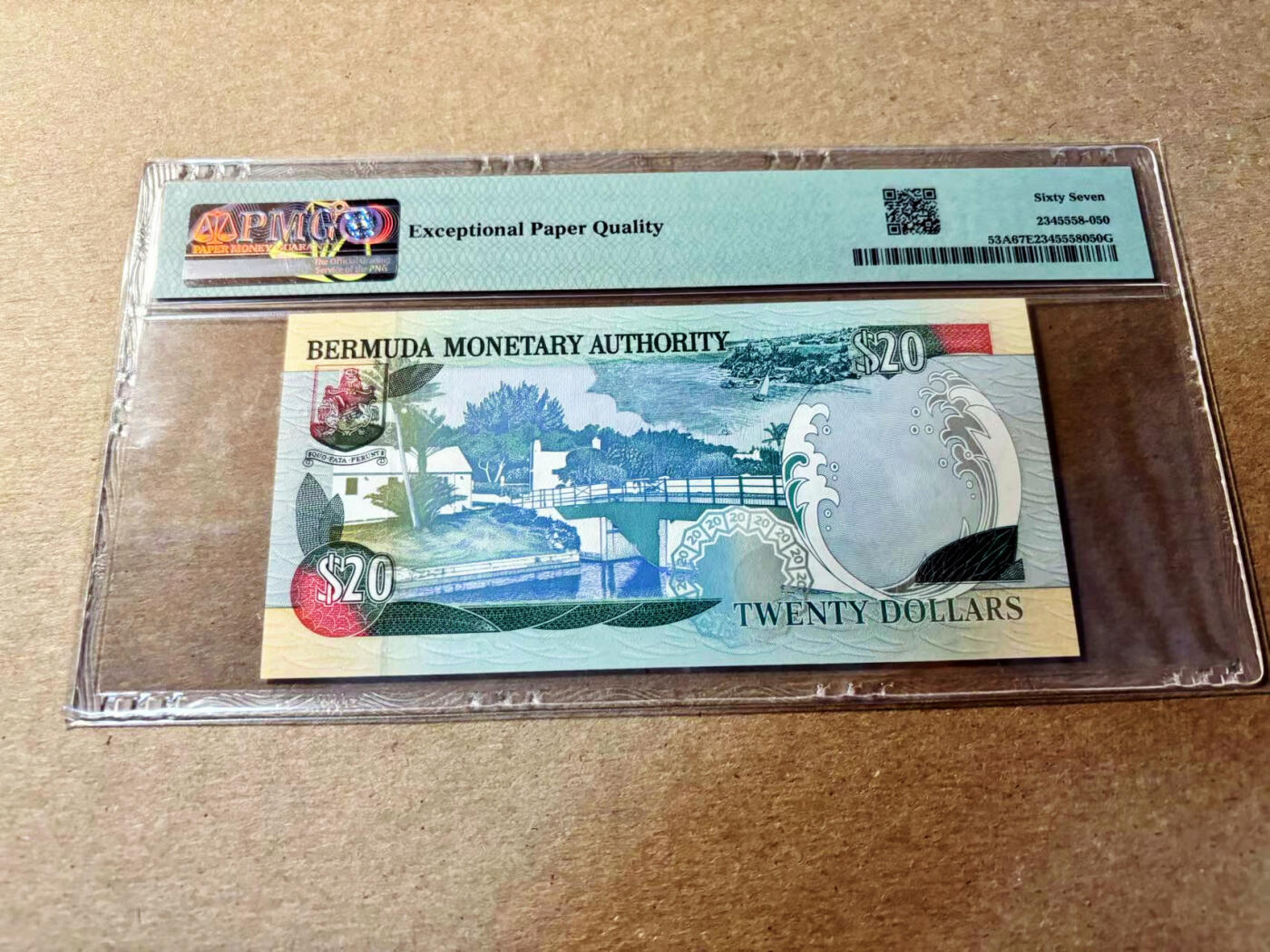 【Blue Auction】✨世界纸币精拍第520期【精】 【冠军分 无47】百慕大 2008年20元 女王 PMG67EPQ 高分