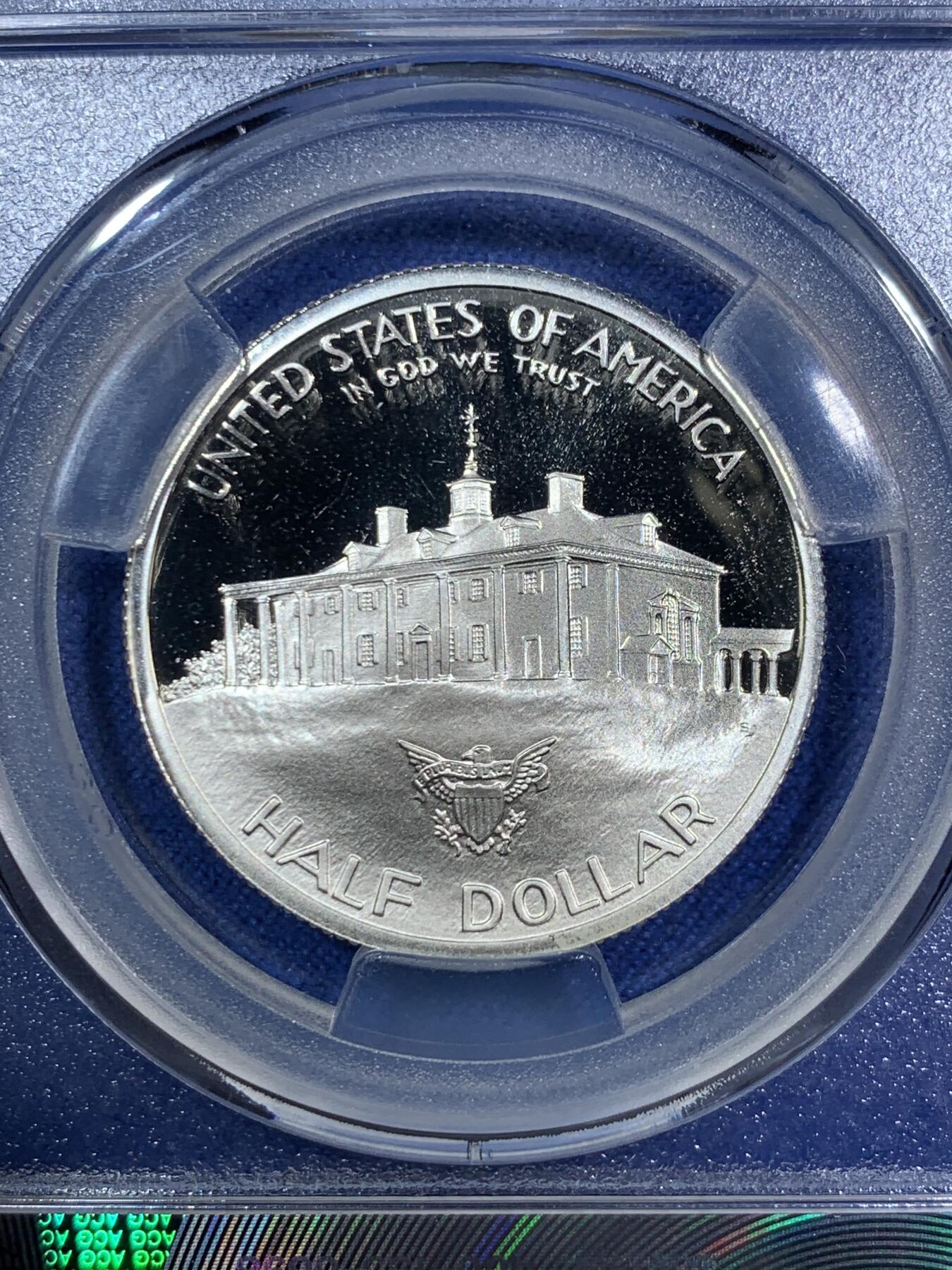 《竞宝斋》第294场- 周日，周一  2场连拍 （全场包邮） ACG PF68 1982年美国华盛顿诞辰250周年精质银币 绝美好品