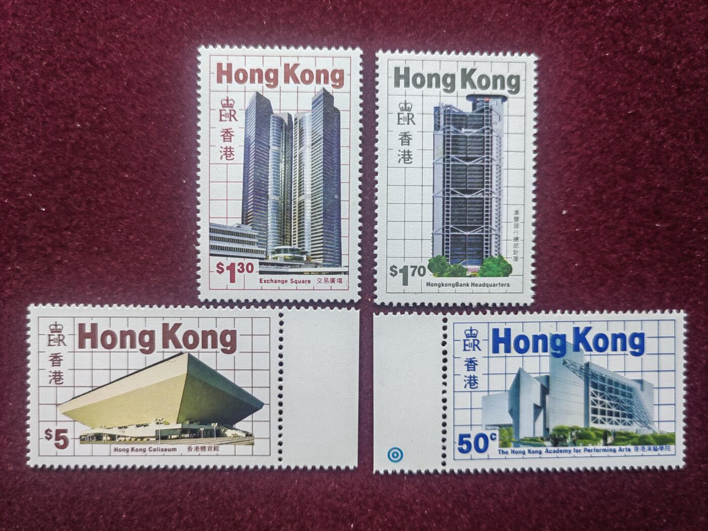联合阁邮币社™ ——“香港邮票专场” 香港现代建筑（小点黄）