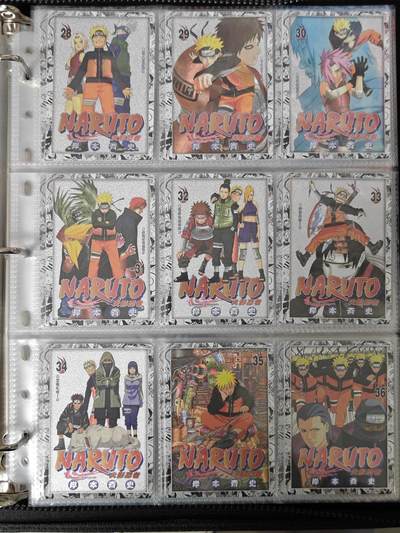 玩卡战线超级大甩拍第39期（周六晚10点截拍）请寄存过多的卡友准许发货哇！ 藏无缺-火影忍者封面粗闪卡72张全套，已绝版，璇哥极致粗闪工艺，精雕细刻，内容见展示