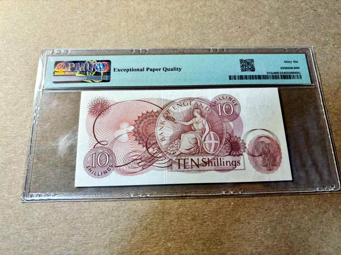 【Blue Auction】✨世界纸币精拍第520期【精】 英国 C序列 1966-70年10先令 PMG66EPQ 