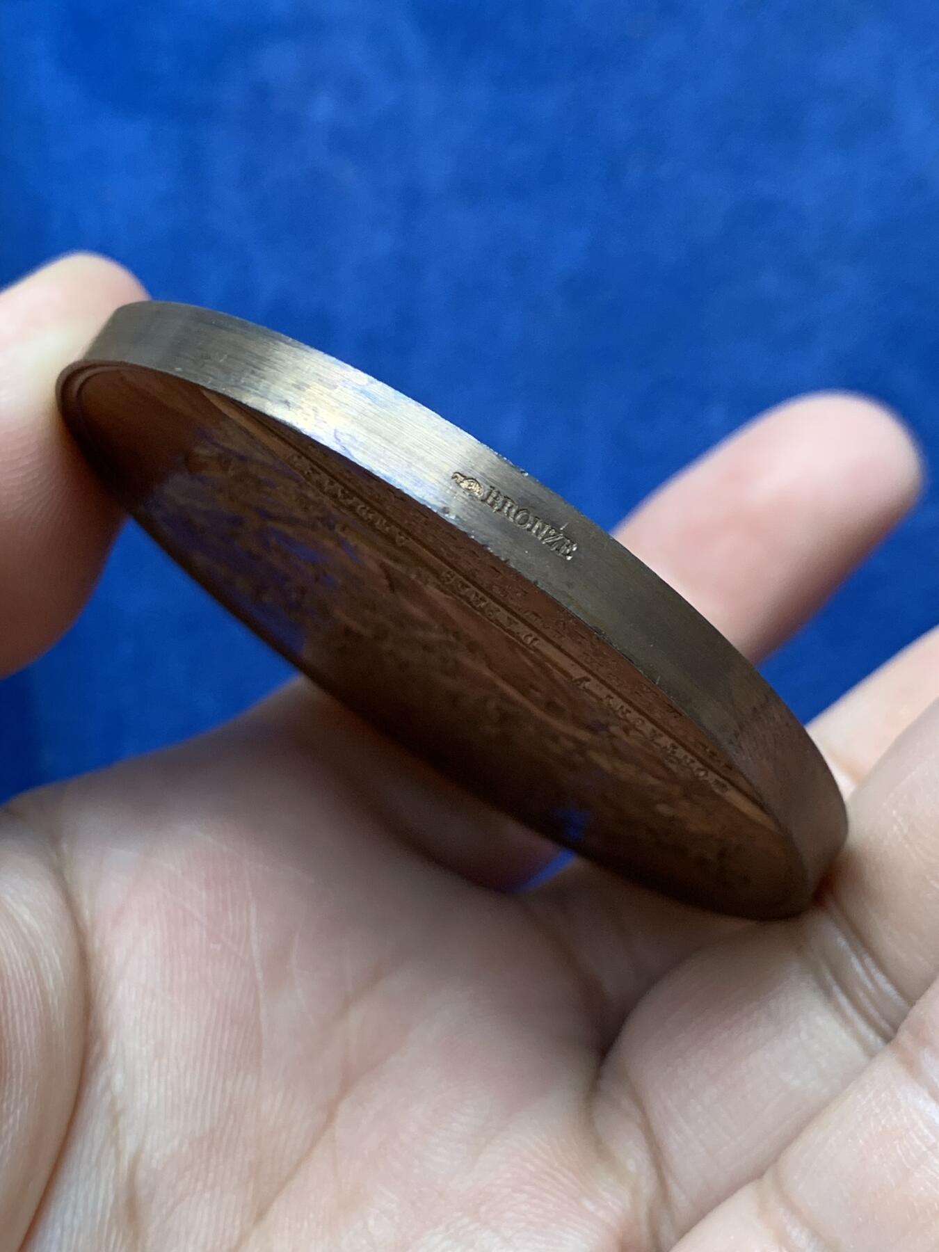 《竞宝斋》第294场- 周日，周一  2场连拍 （全场包邮） 法国 1800年 拿破仑法伦哥战役 大铜章 59mm直径91克 设计恢宏