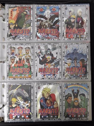 玩卡战线超级大甩拍第39期（周六晚10点截拍）请寄存过多的卡友准许发货哇！ 藏无缺-火影忍者封面粗闪卡72张全套，已绝版，璇哥极致粗闪工艺，精雕细刻，内容见展示