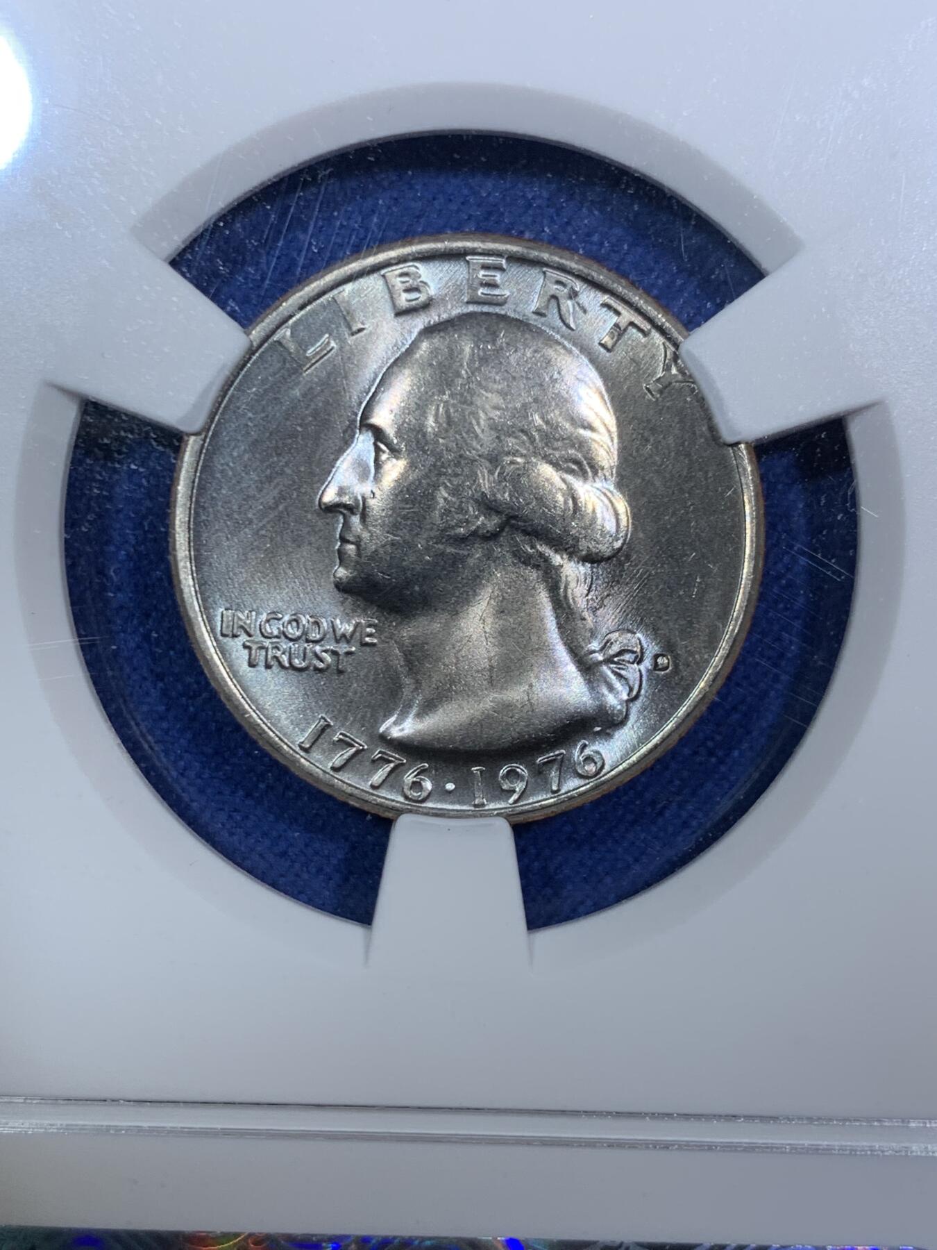 《竞宝斋》第294场- 周日，周一  2场连拍 （全场包邮） 两枚一组 ACG MS65/67 1976年美国独立200周年纪念镍币/银币 华盛顿头像及庆祝鼓点舞