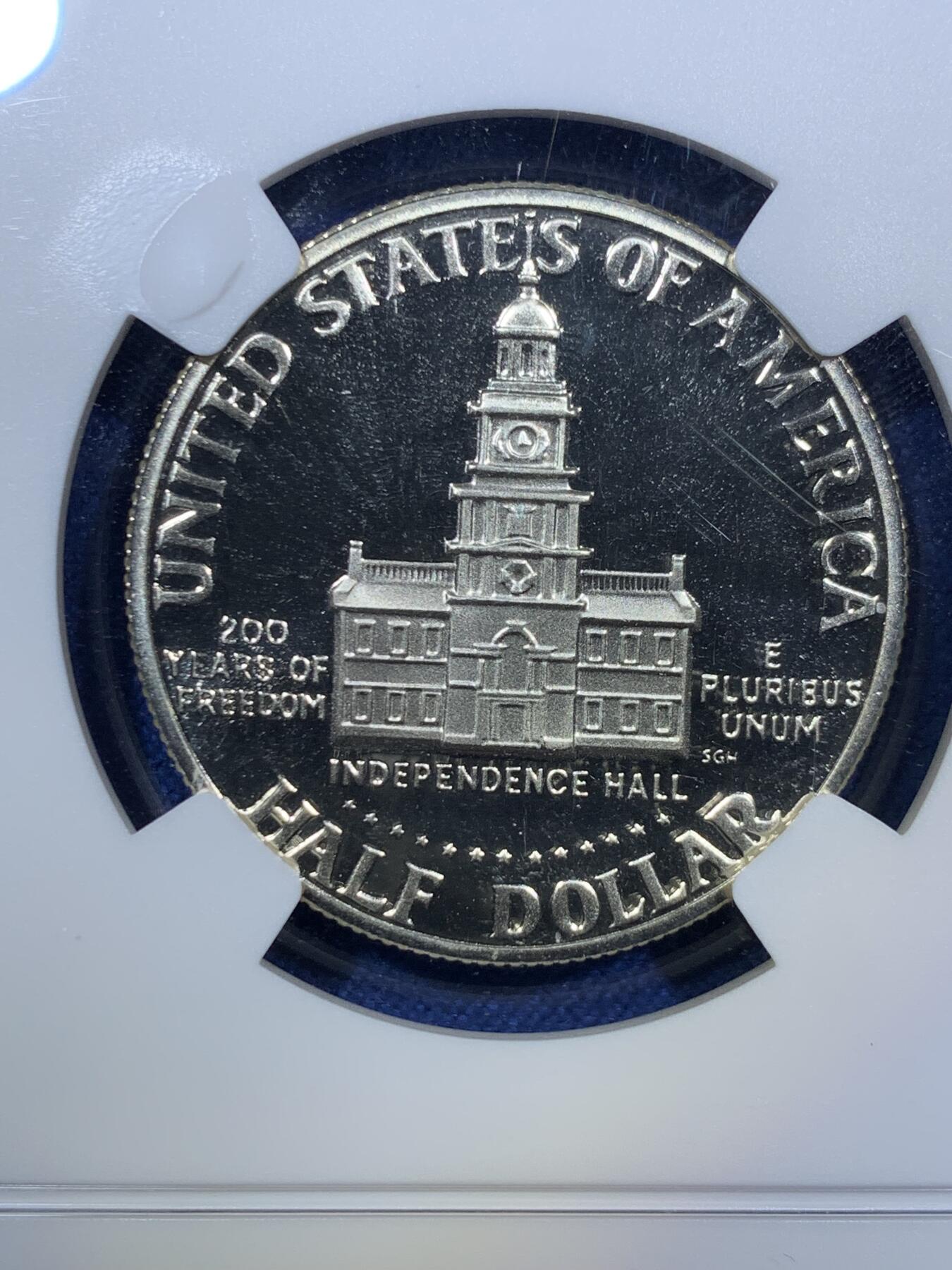 《竞宝斋》第294场- 周日，周一  2场连拍 （全场包邮） NGC PF69UC 美国1776-1976肯尼迪50美分精制银币