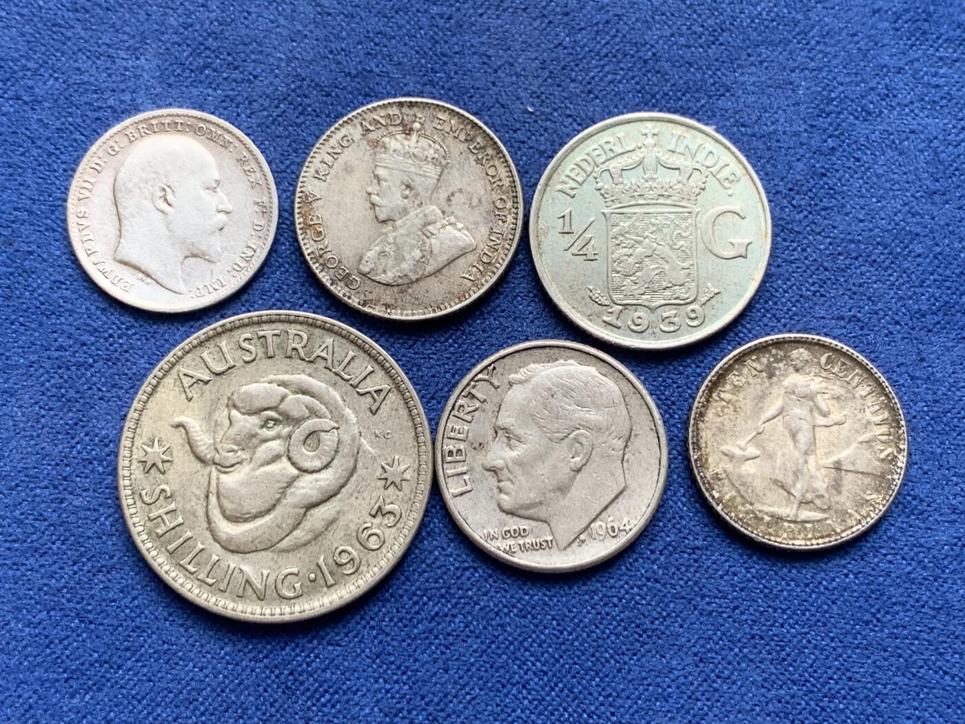 《竞宝斋》第294场- 周日，周一  2场连拍 （全场包邮） 6枚一组 流通品小银币 品相种类见图