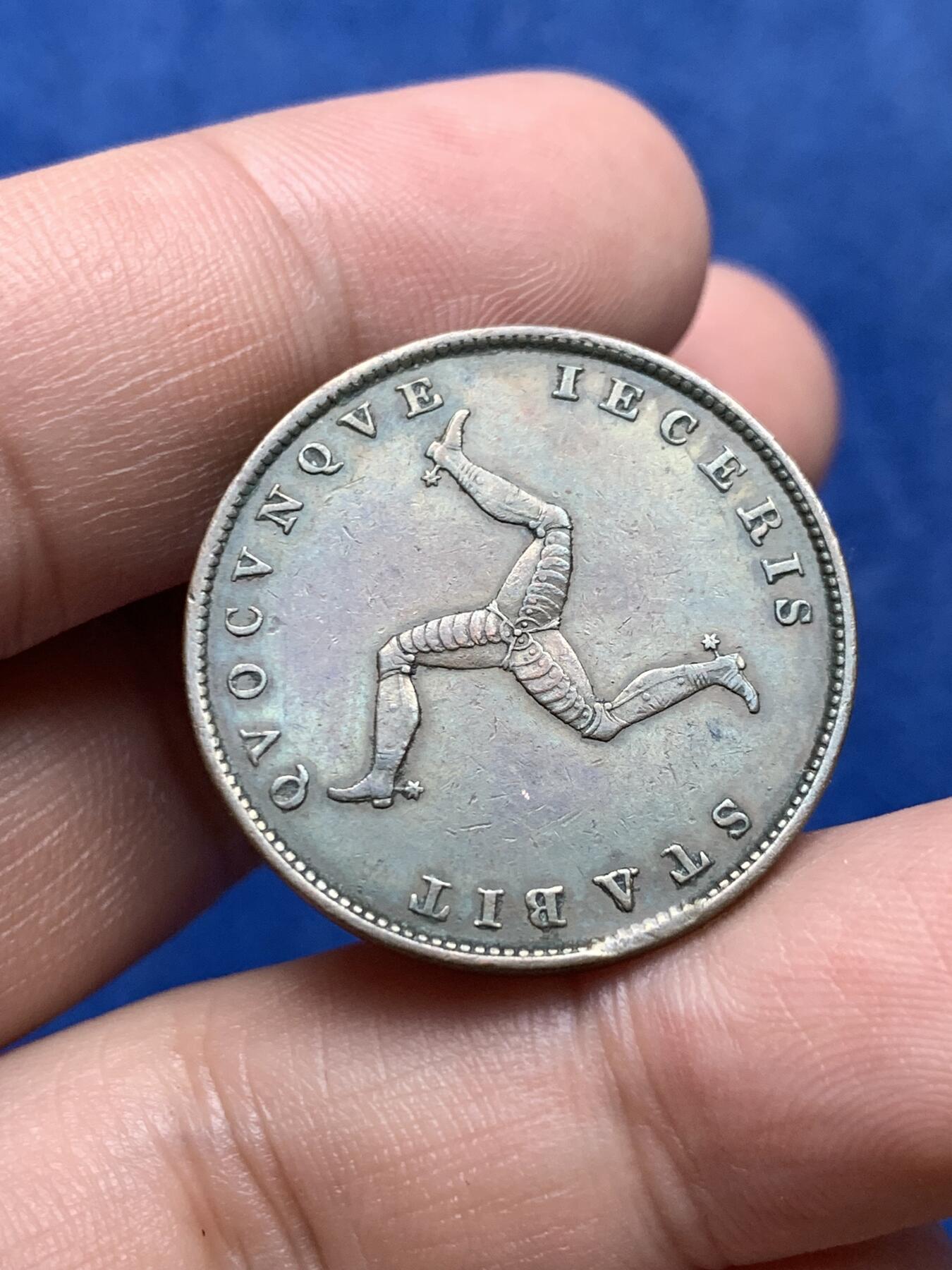 《竞宝斋》第294场- 周日，周一  2场连拍 （全场包邮） 英属 马恩岛 1839 小维 半便士铜币