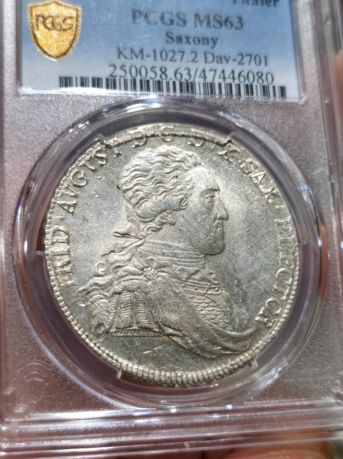 博洋堂世界钱币拍卖第086期（全场包邮） PCGS MS63 德国萨克森1800年弗里德里希帝选侯加冕泰勒 冠军分 唯一一枚 克劳斯目录MS60 700美刀