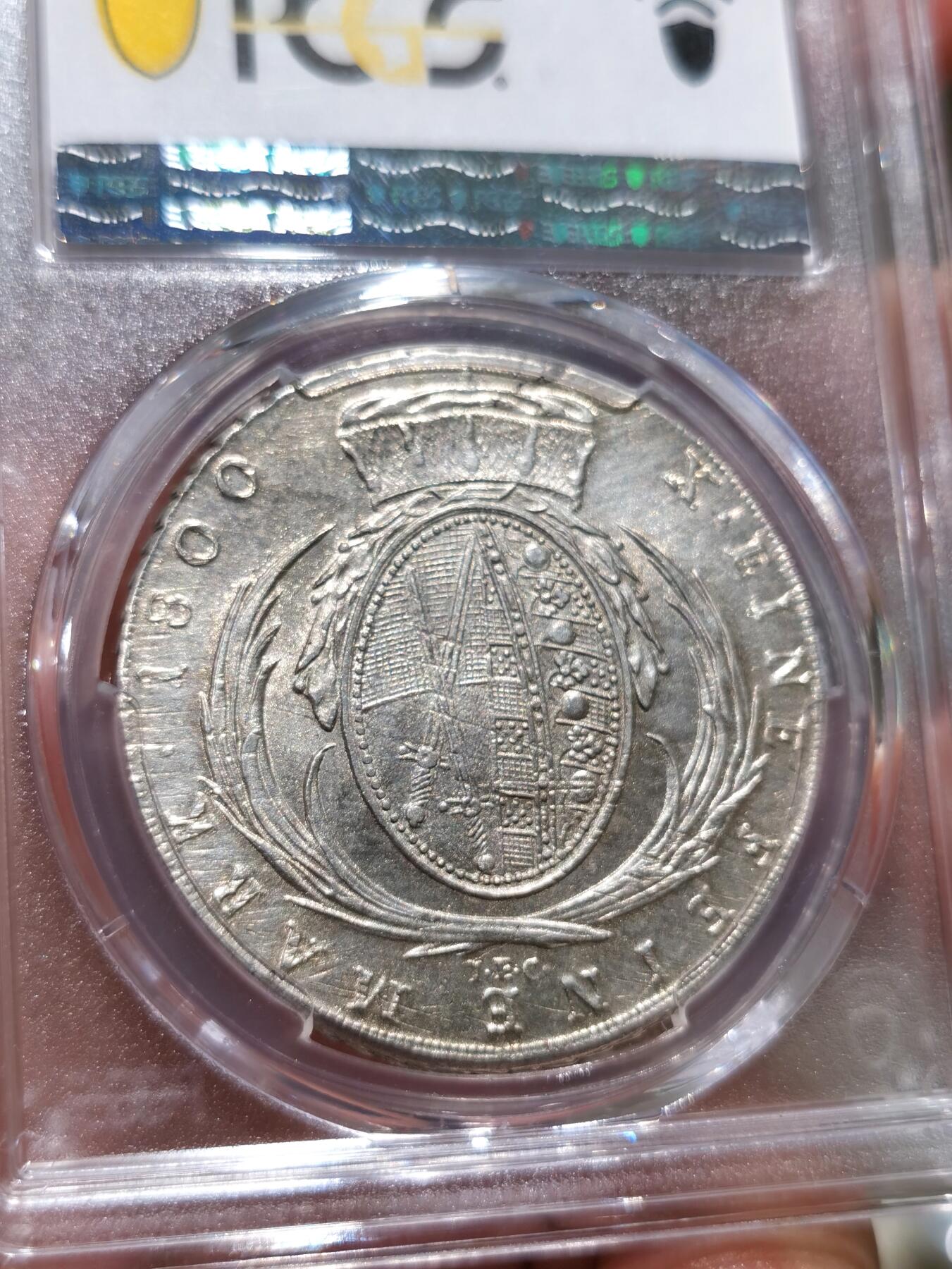 博洋堂世界钱币拍卖第086期（全场包邮） PCGS MS63 德国萨克森1800年弗里德里希帝选侯加冕泰勒 冠军分 唯一一枚 克劳斯目录MS60 700美刀