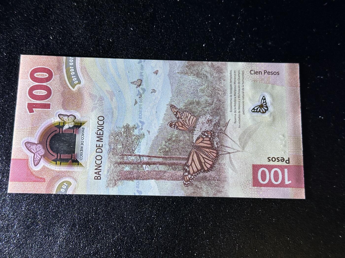 《外钞收藏家》第三百九十八期 2020年墨西哥100比索 全新UNC AA冠