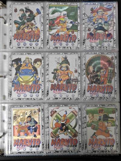 玩卡战线超级大甩拍第39期（周六晚10点截拍）请寄存过多的卡友准许发货哇！ 藏无缺-火影忍者封面粗闪卡72张全套，已绝版，璇哥极致粗闪工艺，精雕细刻，内容见展示