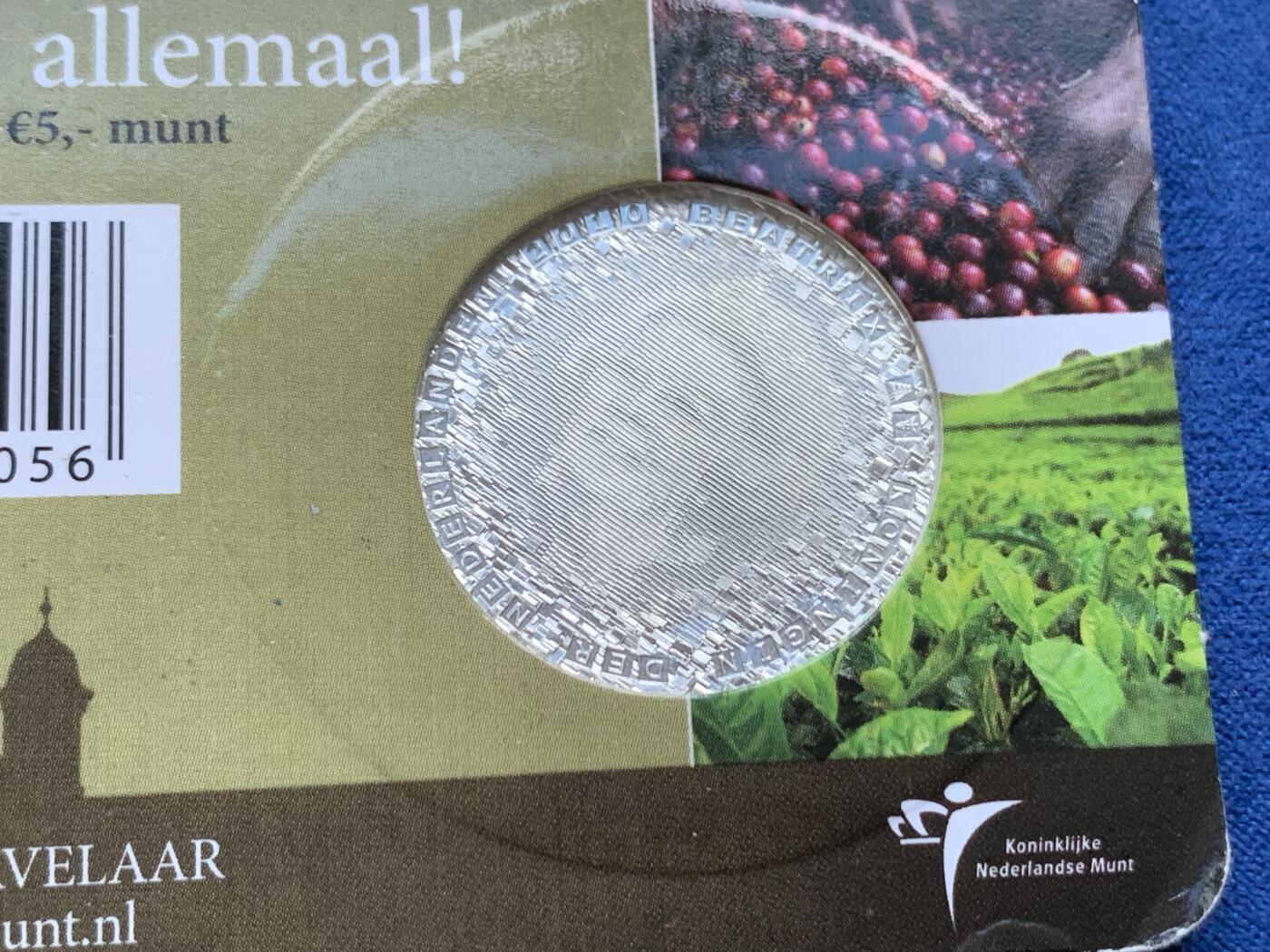 《竞宝斋》第294场- 周日，周一  2场连拍 （全场包邮） 3枚一组 2010年 荷兰 5欧元 作家马克斯·哈弗拉尔 镀银纪念币 小卡装