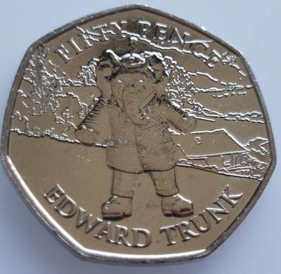  外国钱币散币场20240807（中拍皆有赠品），每周两拍，可寄存，周日统一发货 - 好品马恩岛2002年小象50便士