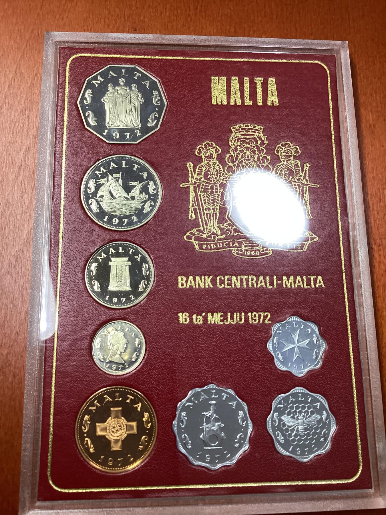 长老汇龙年精选第十八场拍卖 1972马耳他精制套币8枚，盒证全，英国皇家造币厂