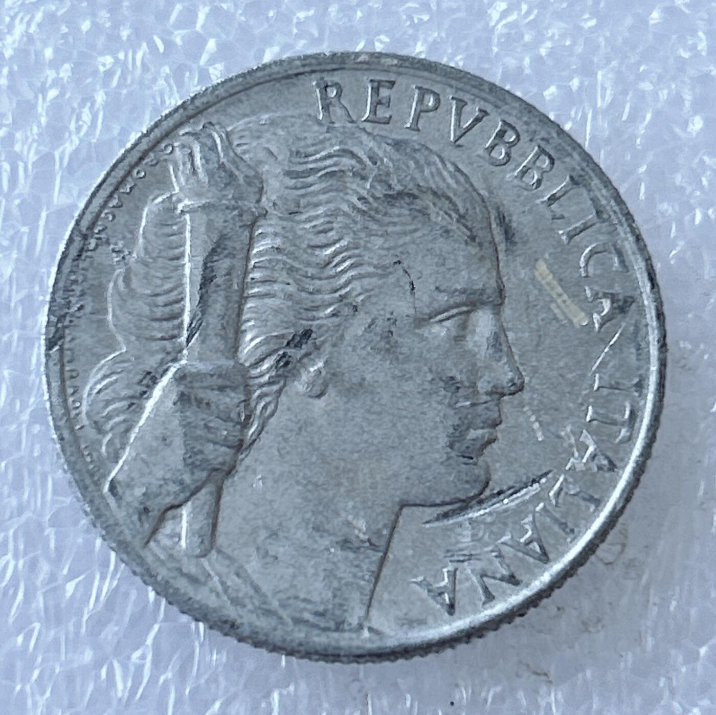 第一海外回流一元起拍收藏 散币专场 第107期 意大利1950年5里拉铝币