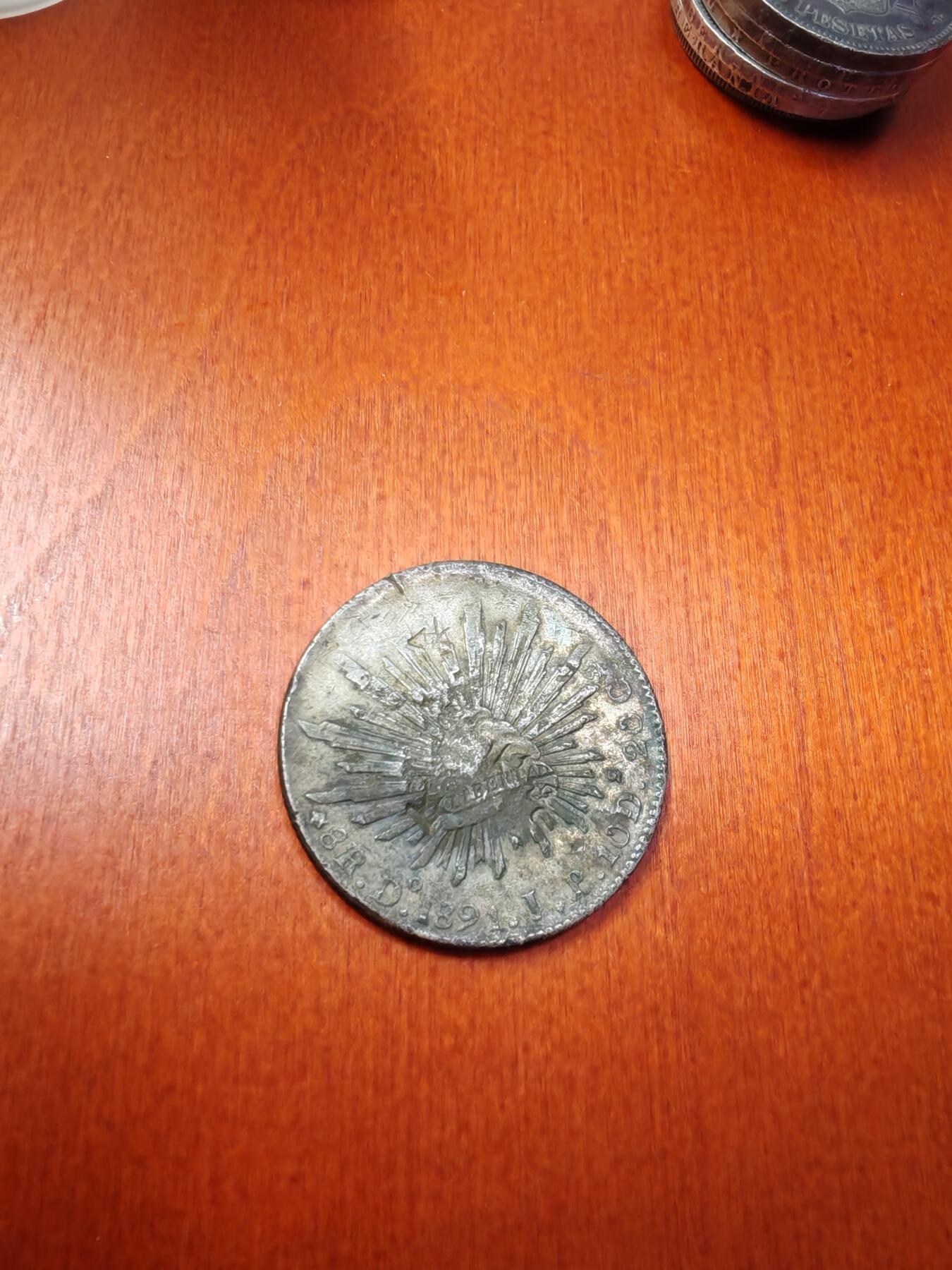 长老汇龙年精选第十八场拍卖 1891墨西哥鹰洋8里亚尔银币，有戳