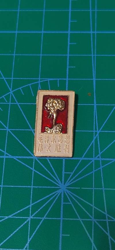 毛主席像章、徽章拍场，都是精品小章 - 🔥🔥毛泽东思想伟大胜利 纪念章，原子弹爆炸蘑菇云图案，相当少见！