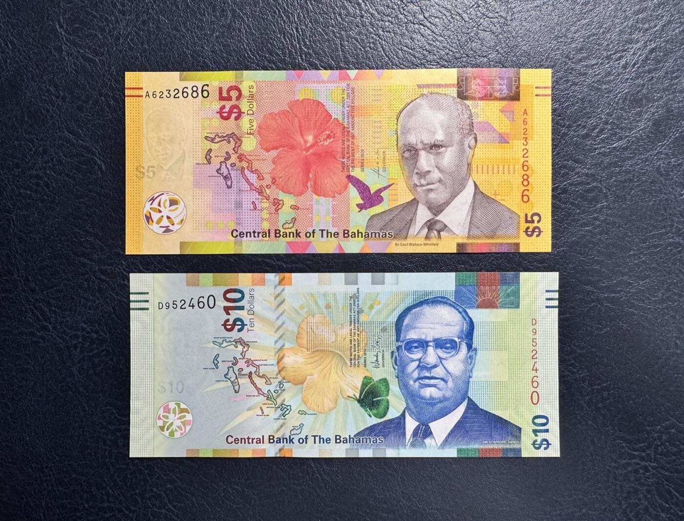 收藏联盟Quantum Auction 第366期拍卖  巴哈马2020年5元首发A冠和2016年10元 品相全新UNC