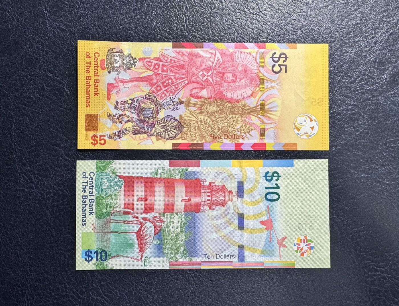 收藏联盟Quantum Auction 第366期拍卖  巴哈马2020年5元首发A冠和2016年10元 品相全新UNC