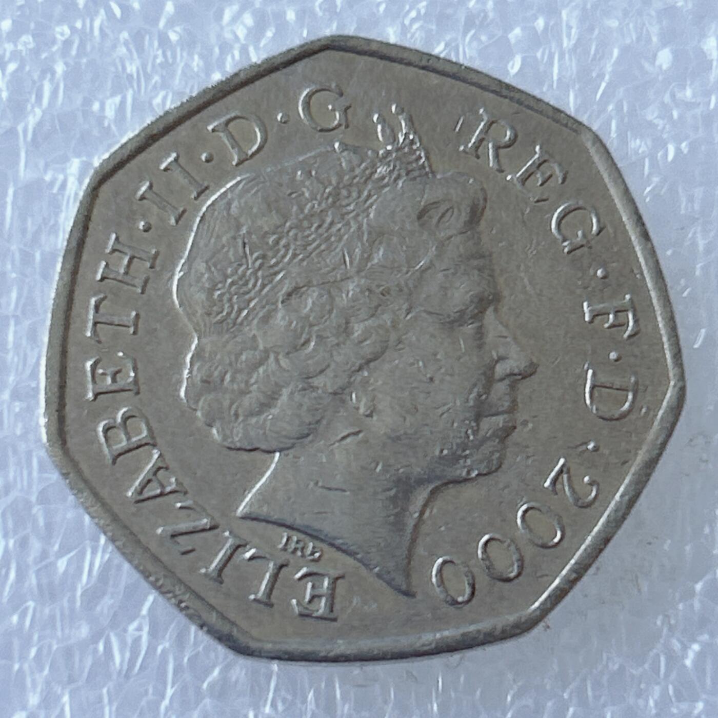 第一海外回流一元起拍收藏 散币专场 第107期 英国2000年50便士 国家图书馆150周年