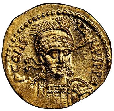 梧彩钱庄捡漏拍捌月 - Constantine IV,AD 668-685 拜占庭帝国君士坦丁四世金币