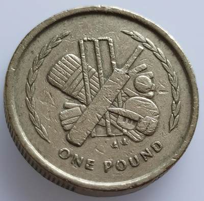  外国钱币散币场20240807（中拍皆有赠品），每周两拍，可寄存，周日统一发货 - 马恩岛1997年板球1英镑纪念币