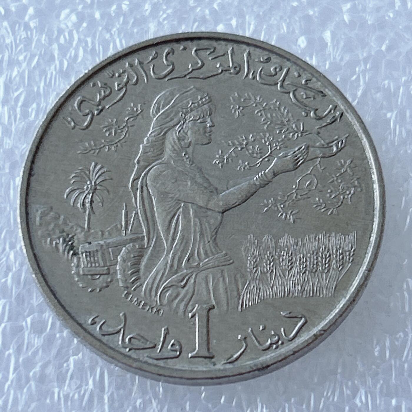 第一海外回流一元起拍收藏 散币专场 第107期 突尼斯1976年1第纳尔FAO纪念币