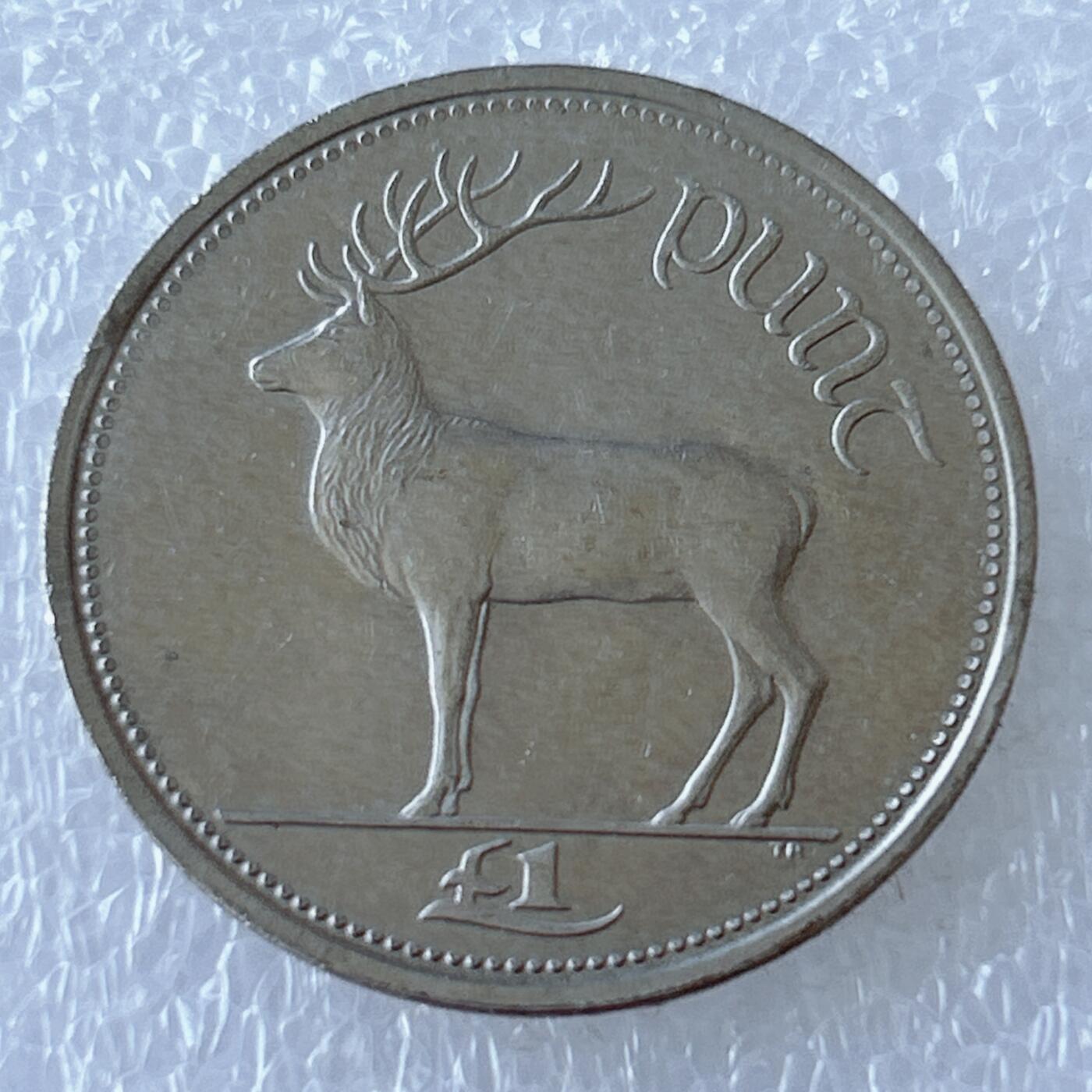 第一海外回流一元起拍收藏 散币专场 第107期 爱尔兰1998年1镑 大麋鹿 好品