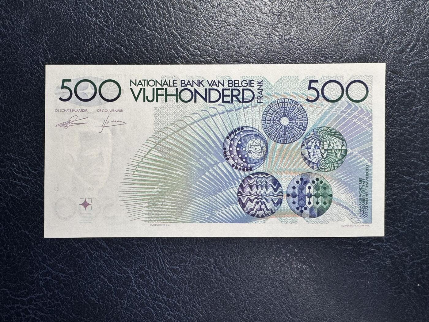 收藏联盟Quantum Auction 第366期拍卖  比利时1984年500法郎 品相全新UNC