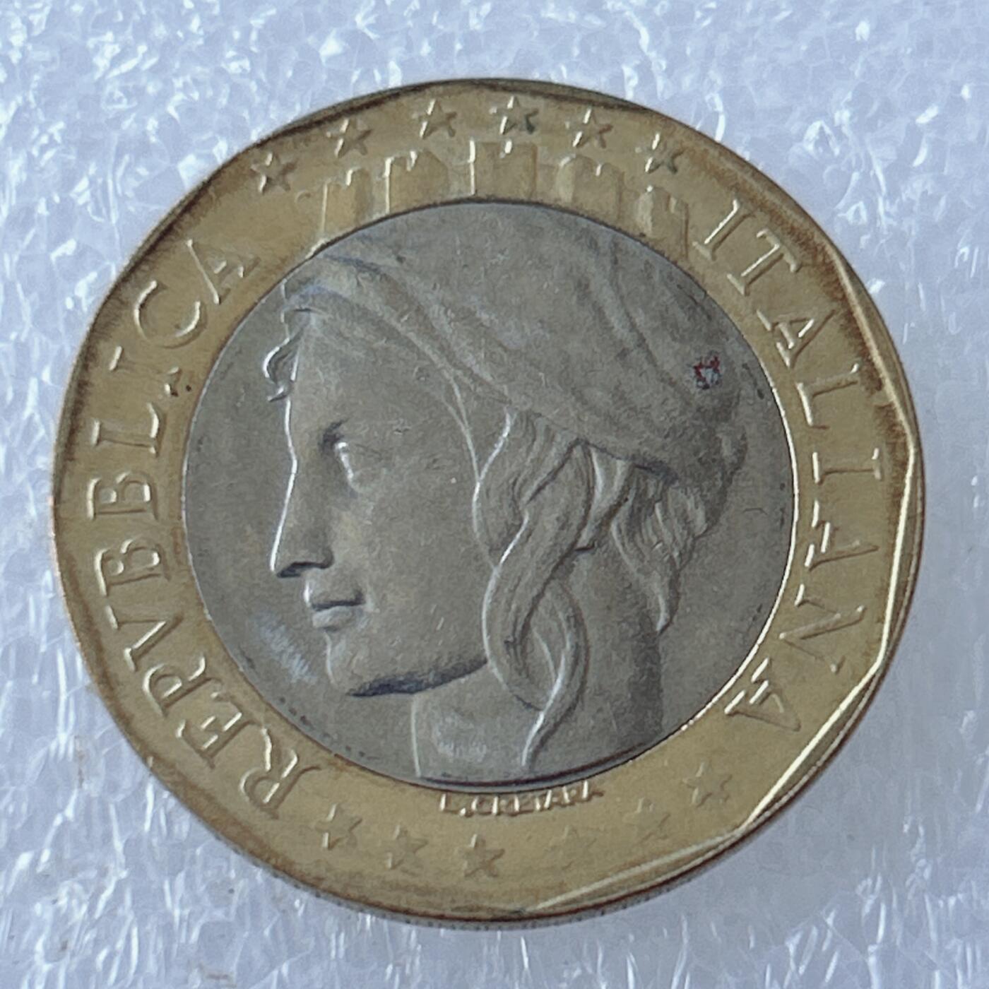 第一海外回流一元起拍收藏 散币专场 第107期 意大利1997年1000里拉双色币