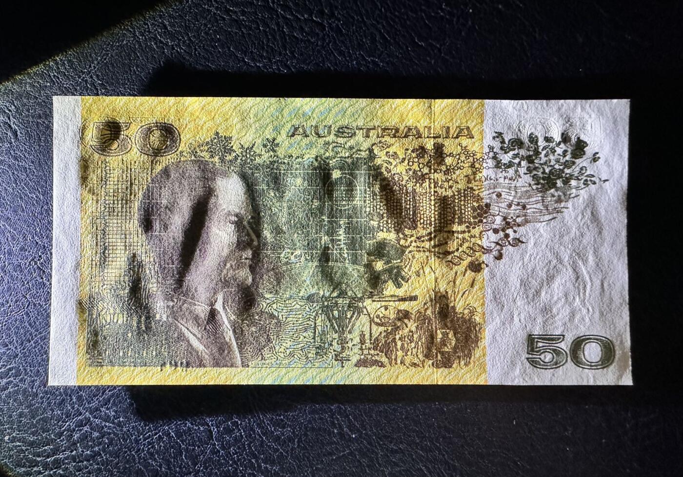 收藏联盟Quantum Auction 第366期拍卖  澳大利亚1973-94年50元 品相UNC 青霉素萃取提纯并投入临床应用者 弗洛里