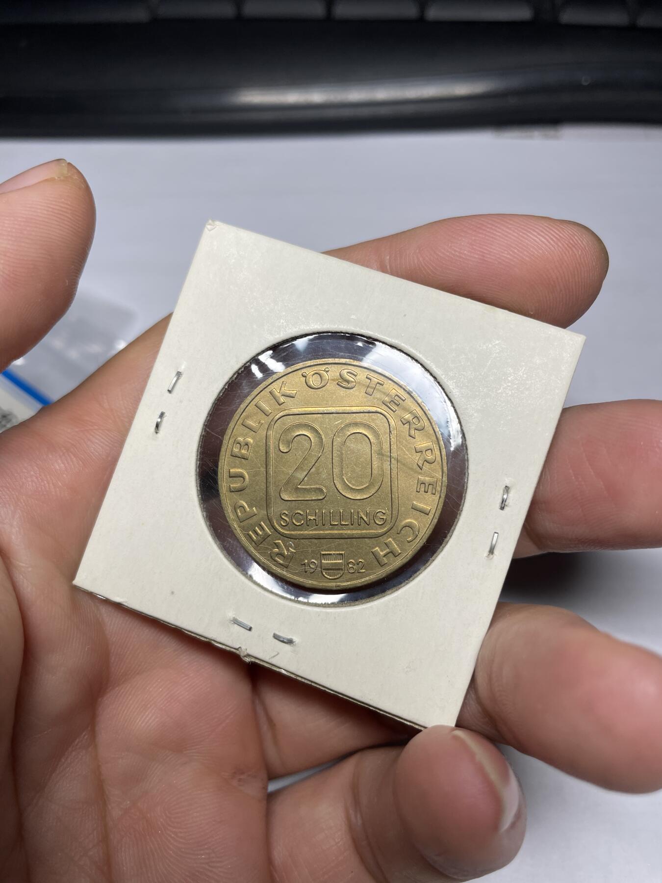 每日一拍，2024年集古藏今外币拍卖第十二期-第5场—（总第115拍），新一期拍卖开始了 1982年奥地利20先令