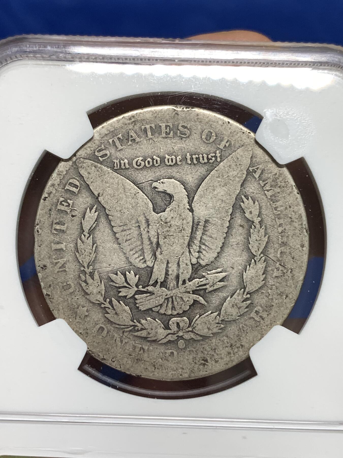 《竞宝斋》第295场- 周日，周一  2场连拍 （全场包邮） NGC G 美国1884-O摩根一元银币 少见充分流通品相，可惜严评，美国玩摩根充分流通很受欢迎