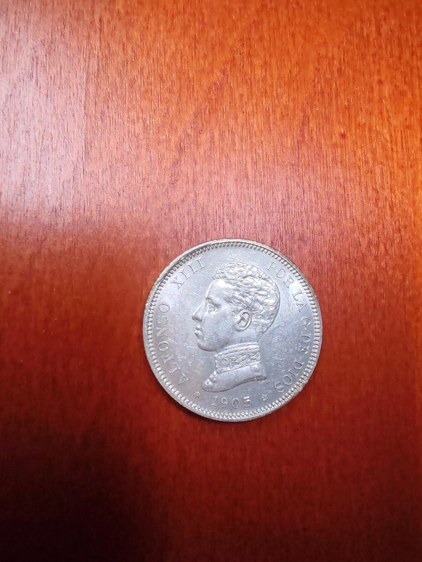 长老汇龙年精选第十九场拍卖 1903西班牙阿方索十三世2比塞塔银币