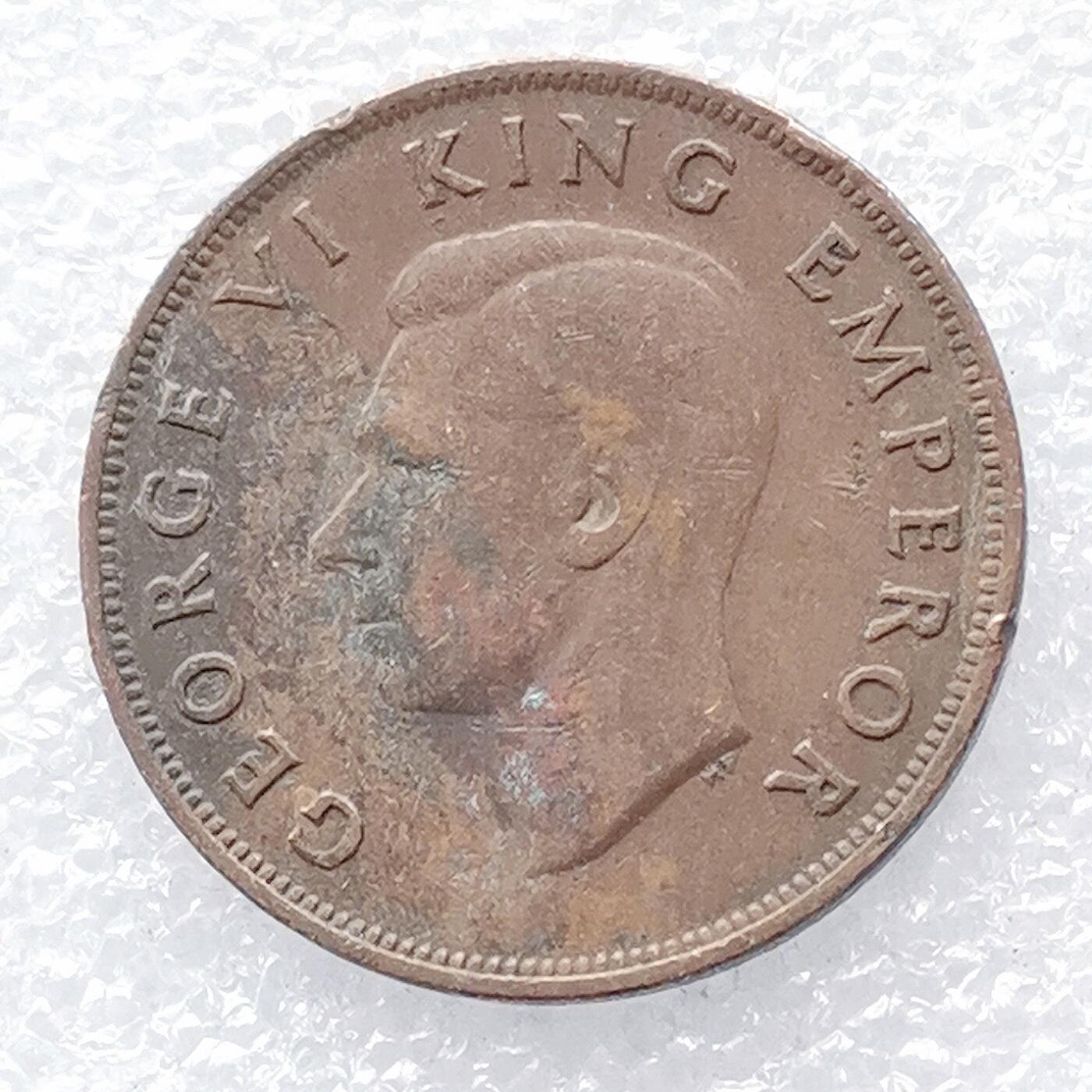 海外回流1元起拍小铺 各国钱币散币场 第14期 新西兰1943年1便士铜币 乔治六世