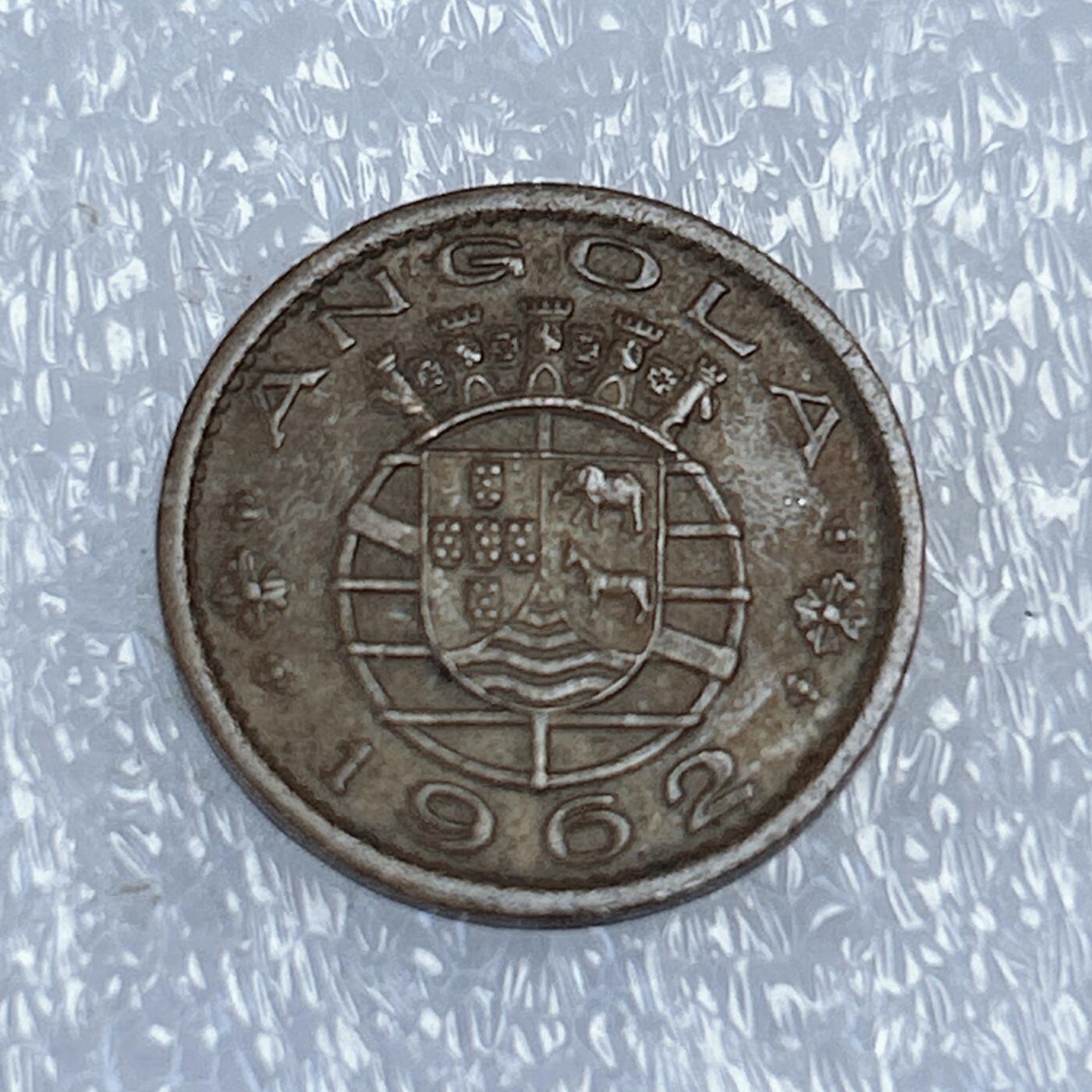 第一海外回流一元起拍收藏 散币专场 第107期 葡属安哥拉1962年20分铜币
